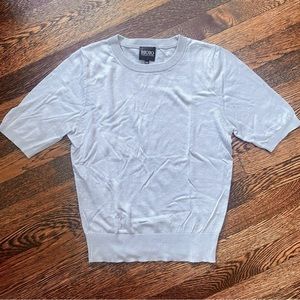 Bigio Collection Rayon/Cotton Sweater Pale Grey-Blue Sz XS